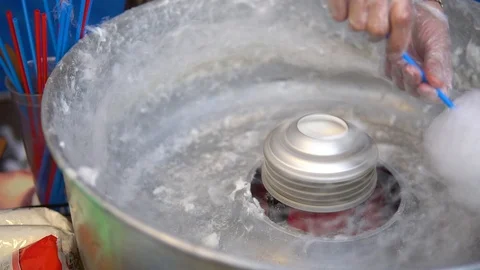 Making candy floss on holiday Video stock 115659795