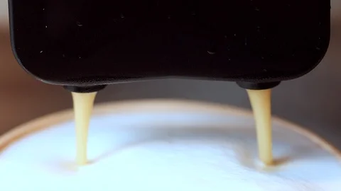 Making cappuccino coffee going Video stock 95629194
