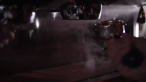 Making cappuccino with ground coffee Stock Footage 137226237