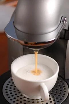 Making cappuccino Stock Photos