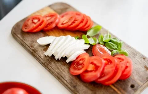 Making Caprese Salad Stock Photos