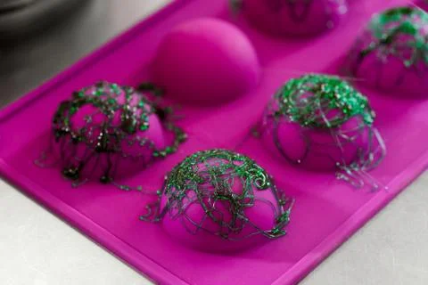 Making caramel decorations Stock Photos