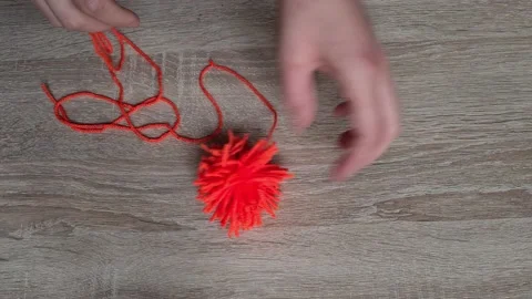 Making cat toys Stock Footage 157386350