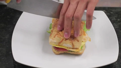 Making a Chapata Sandwich Stock Footage 85072548