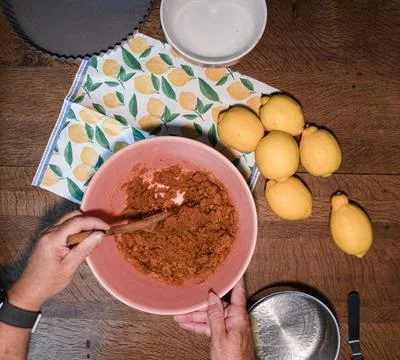 Making  cheese cake  mix  base Stock Photos