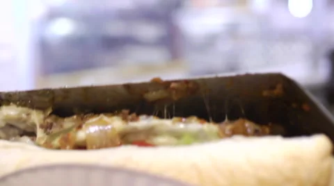 Making a Cheesesteak Stock Footage 41067720