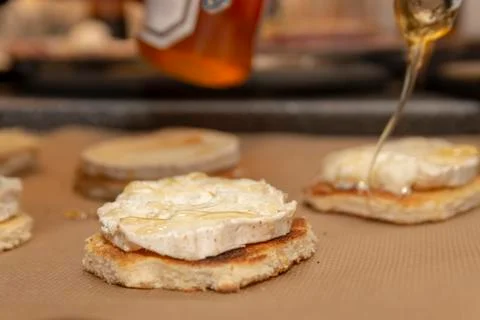 Making of a chevre cheese starter. Stock Photos