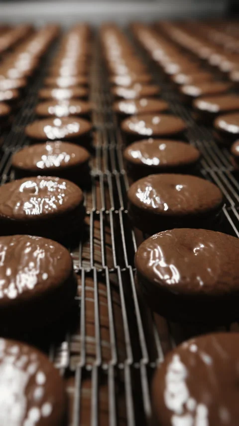 Making Choco Pie. Stock Footage 293421582
