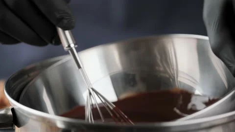 Making chocolate icing at home Vídeo Stock 145344341