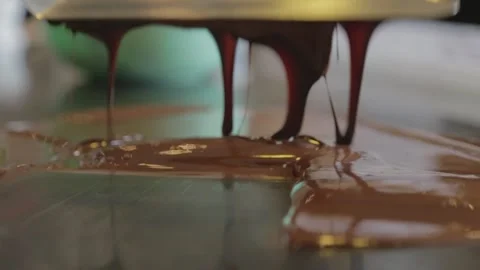 Making chocolate phase luquid chocolate Stock Footage 229718664