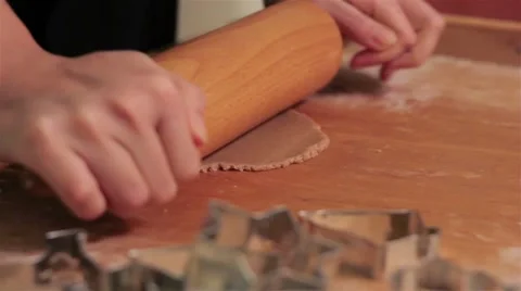 Making Christmas Cookies Stock Footage 45423248