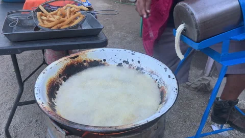Making churros in Mexico Stock Footage 170449650