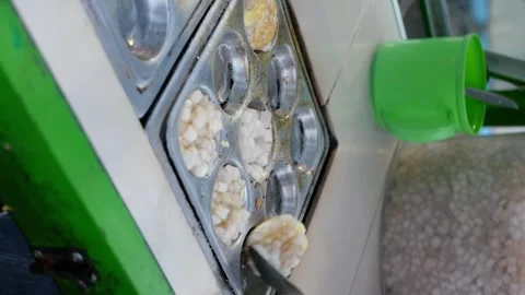 Making cilor, made from tapioca flour with macaroni and egg.Cilor is an Ind.. Stock Footage 308649012