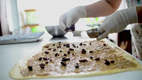 Making Cinnamon Roll Stock Footage 159737345