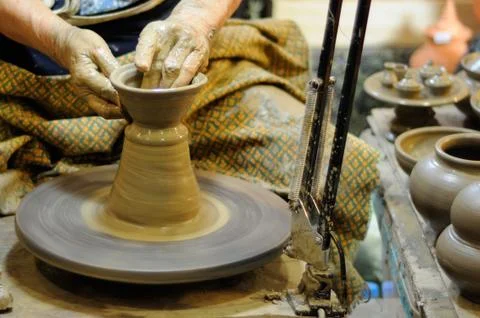 Making Clay Pots Foto stock