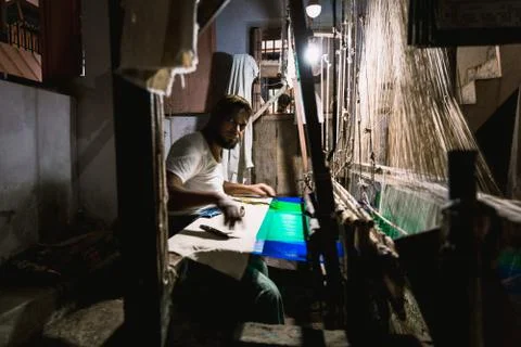 Making clothes in Varanasi Stock-Fotos