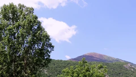 Making clouds over the magical mountain Rtanj Stock Footage 311381474