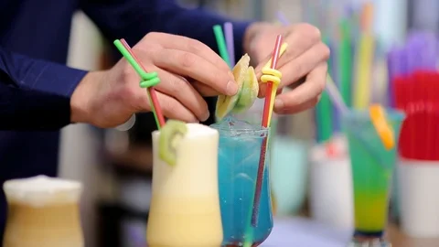 Making cocktail design Stock Footage 104355029