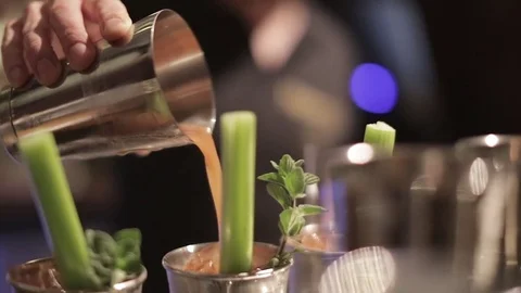 Making a Cocktail Stock Footage 77033958