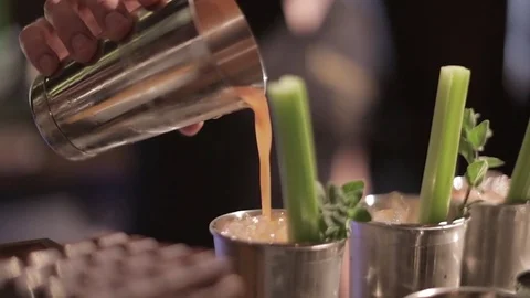 Making a Cocktail Stock Footage