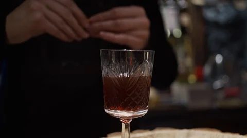 Making a cocktail Stock Footage 123542803