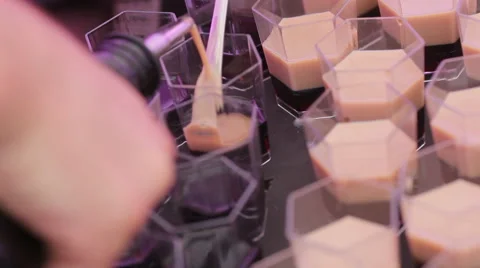 Making coffee cocktails. Macro 스톡 동영상 40321197