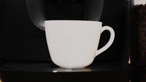 Making coffee with cofee machine closeup Stock Footage