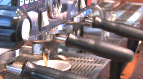 Making a coffee in a coffee house. Stock Footage 8689270