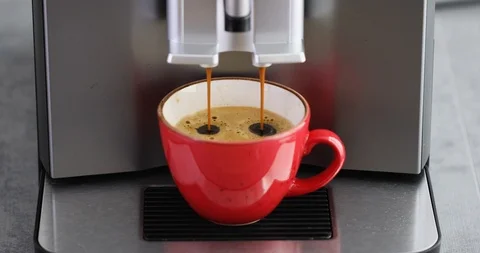 Making Coffee With Coffee Machine - 4K Stock Footage 101382640
