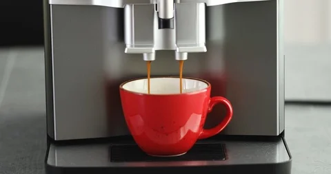 Making Coffee With Coffee Machine - 4K Stock Footage 101464872