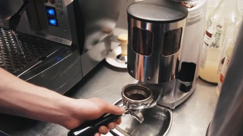 Making coffee in the coffee machine Stock Footage 73961300