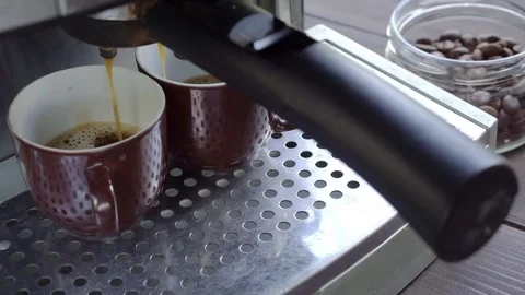 Making coffee with coffee machine Stock Footage 78100089