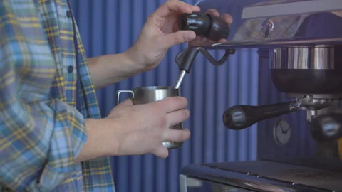 Making coffee in a coffee shop Stock Footage 280303070