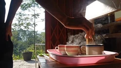 Making Coffee Stock Footage 246786749