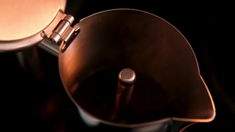 Making coffee in a geyser coffee maker Stock Footage 266155142