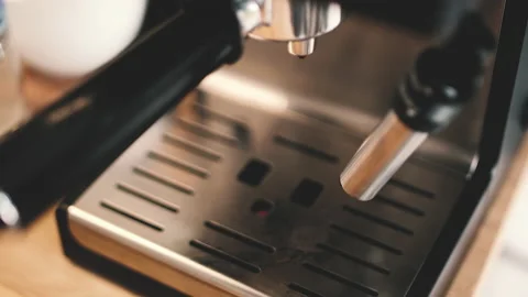 Making coffee at home or in a small coffee shop Stock Footage 92627214