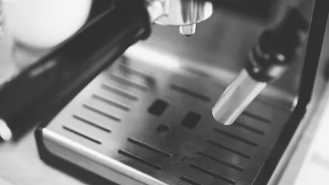 Making coffee at home or in a small coffee shop Stock Footage 92627465