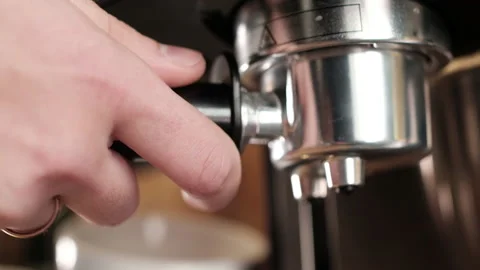 Making coffee at home or in a small coffee shop Stock Footage 92628503