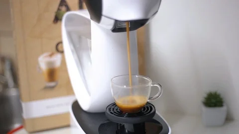 Making Coffee with Machine Stock Footage 101926159