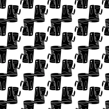 Making coffee machine pattern seamless vector Stockillustratie