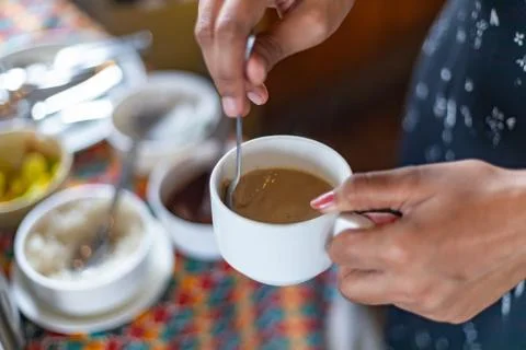 Making a coffee  Stock Photos