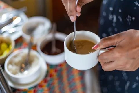 Making a coffee  Stock Photos
