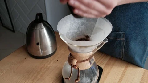 Making coffee process Video stock 85378711