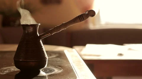 Making coffee on the stove Stock Footage 57508103