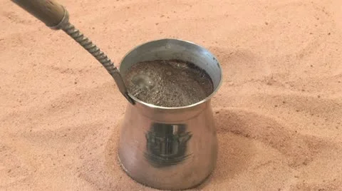 Making coffee in Turkish, Stock Footage