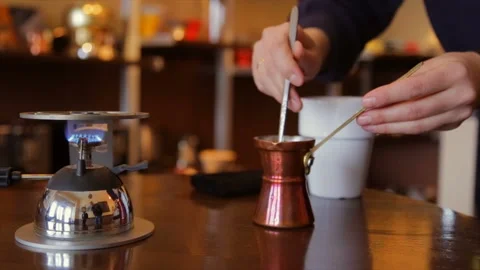 Making coffee in a Turkish Stock-Footage 85758136