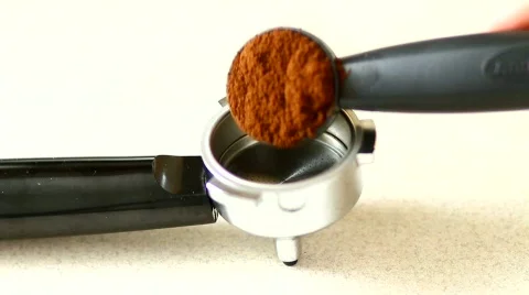 Making coffee using espresso machine Stock Footage
