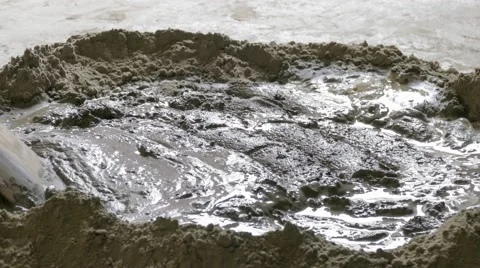 Making of concrete manually Stock Footage 67926663