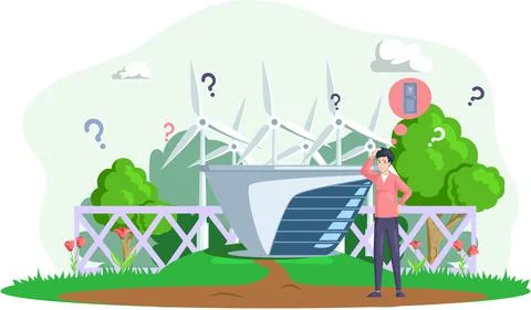 Making confusion choice of path. Man thought about solution to problem about Stock Illustration