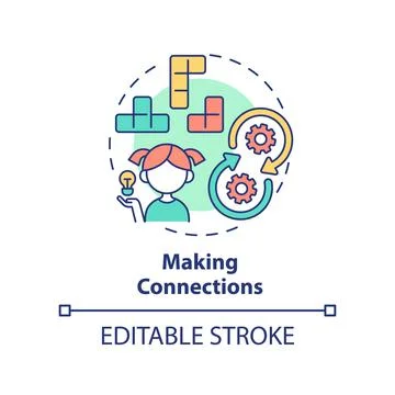 Making connections concept icon Stock Illustration